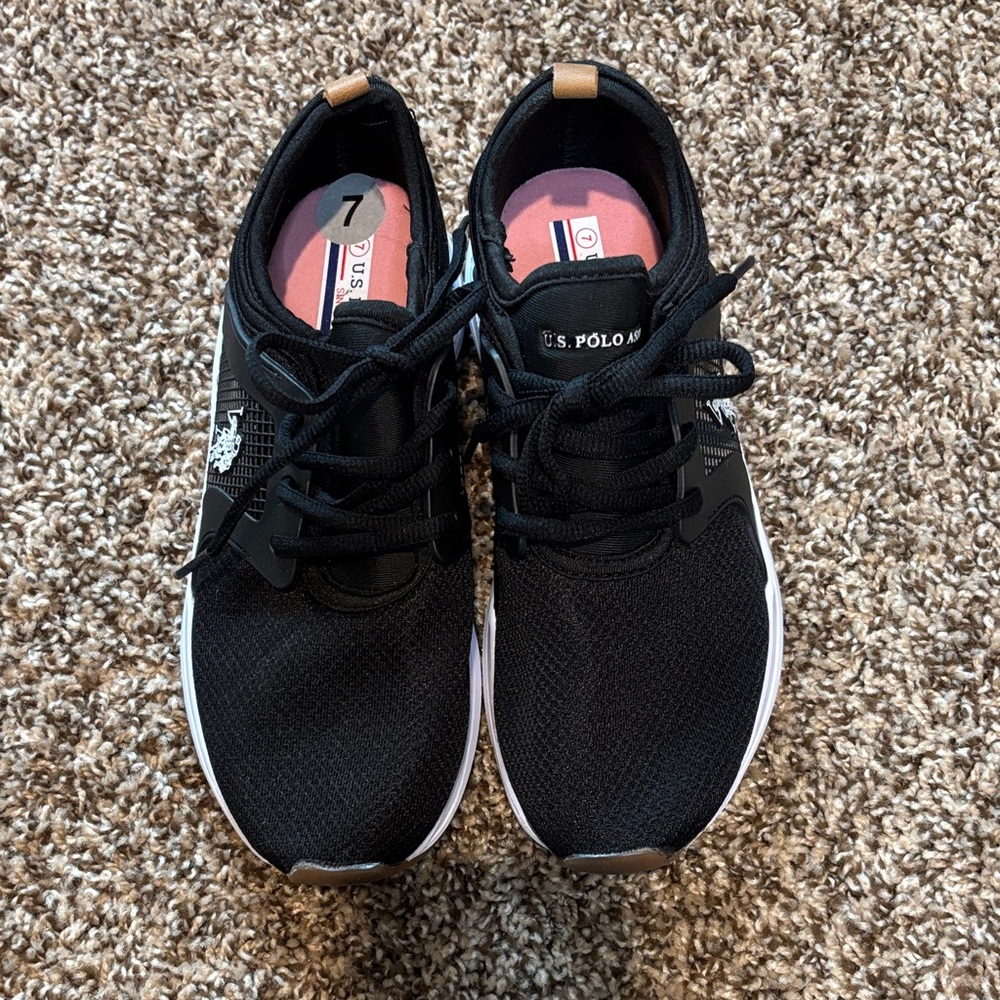 U.S. Polo Assn. Men's Black and White Sneakers